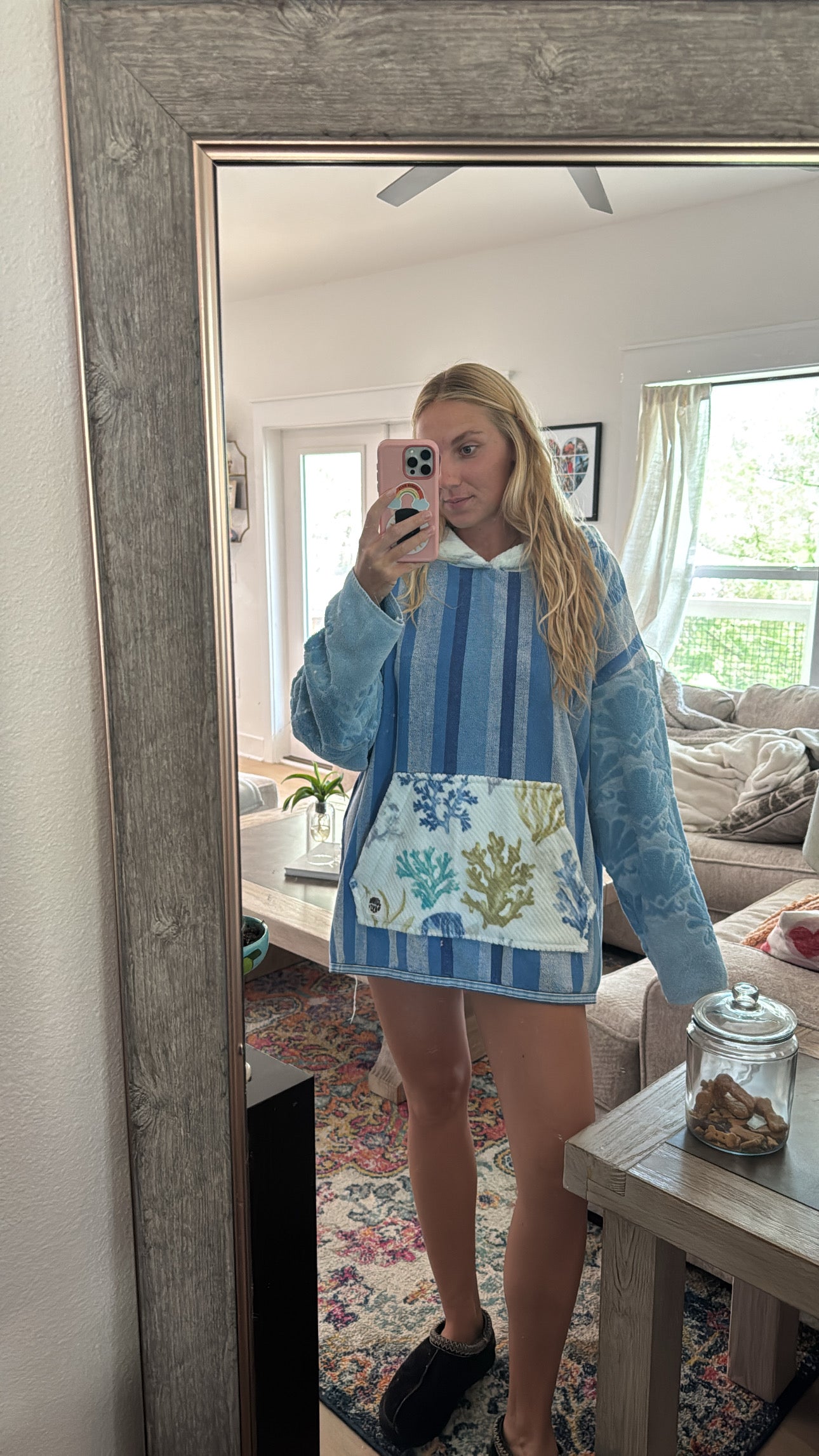 Blue Vintage Towel Hoodie