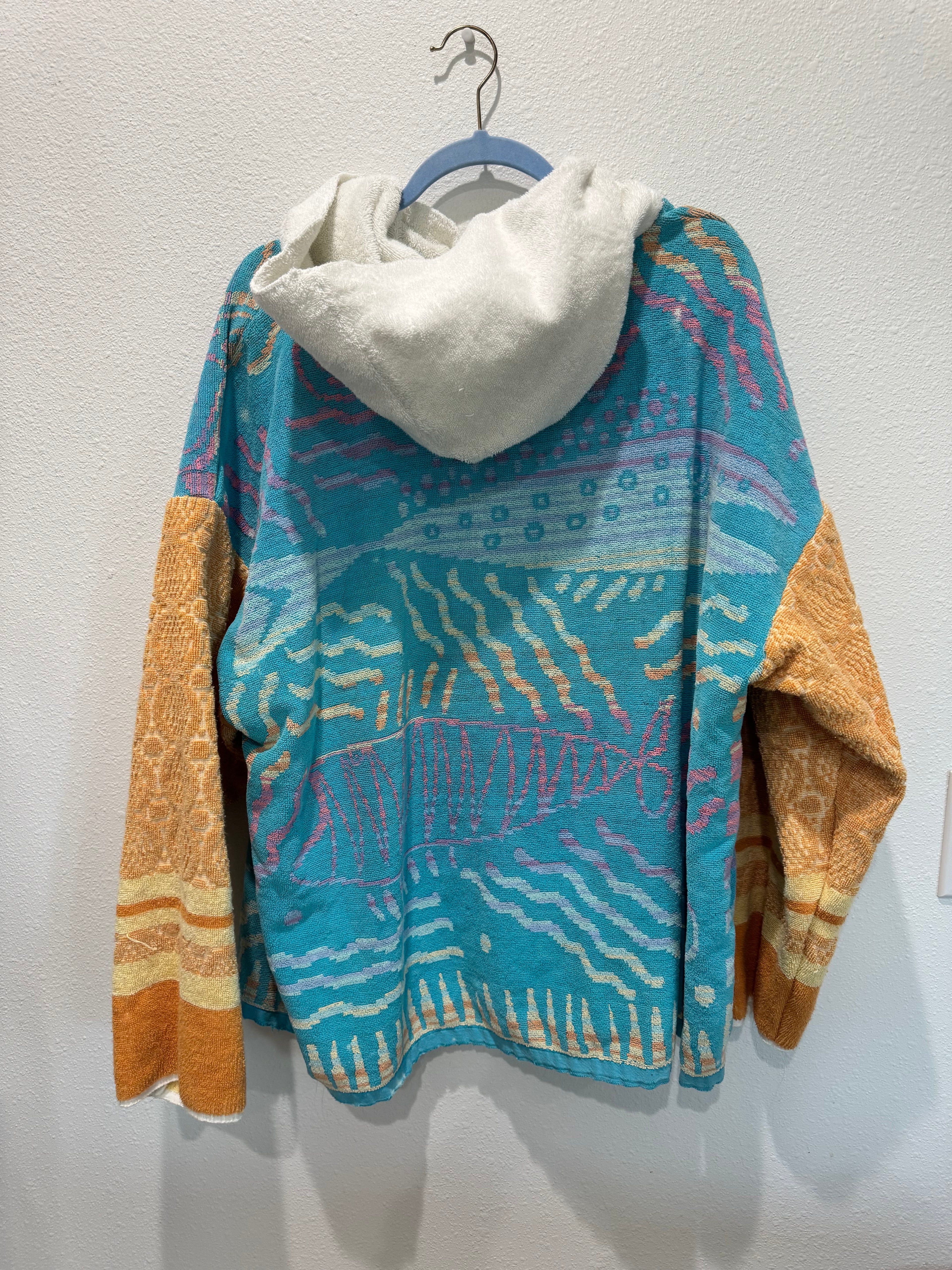 Vintage Ocean Scene Towel Hoodie