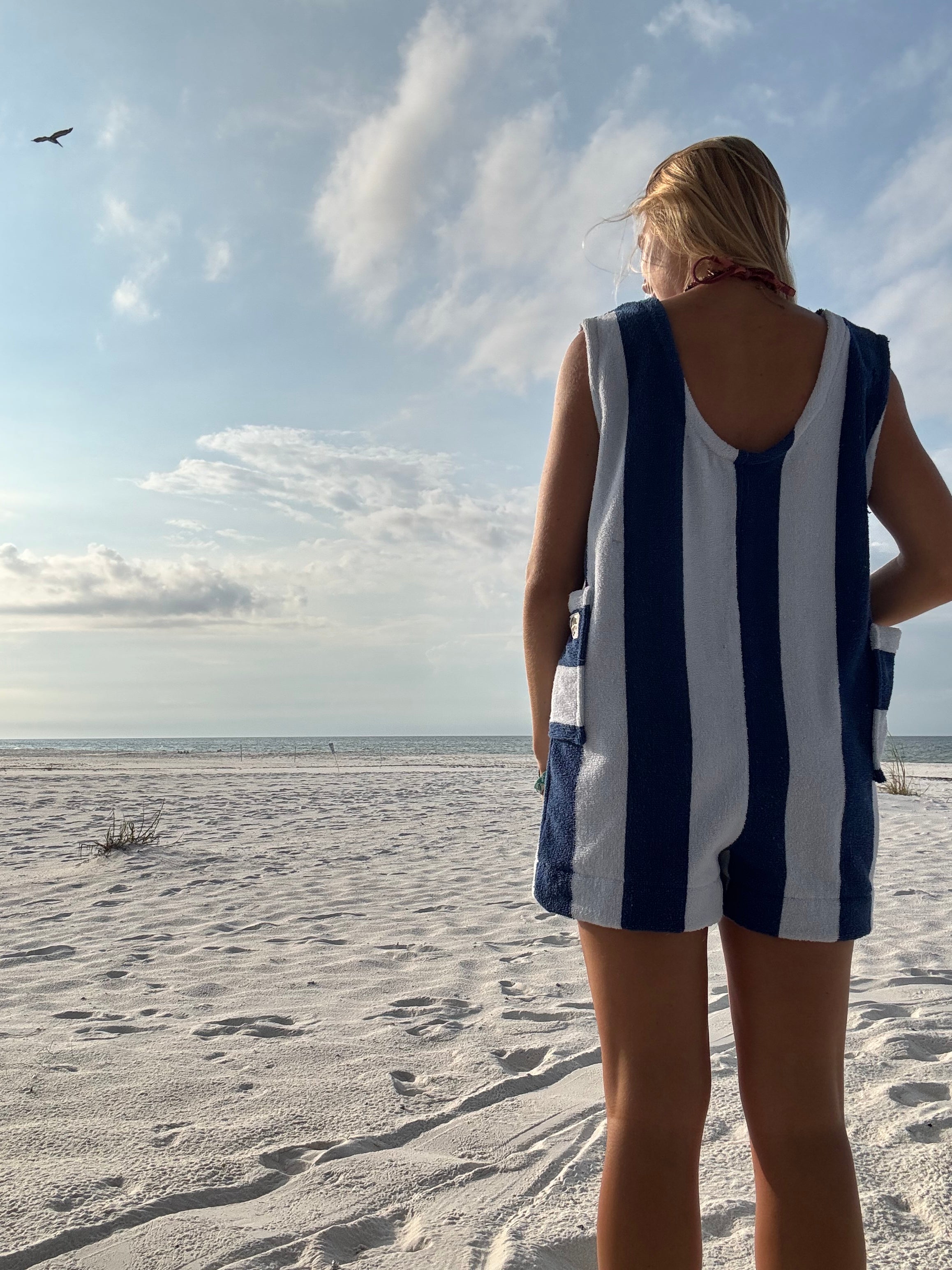 Blue Towel Romper