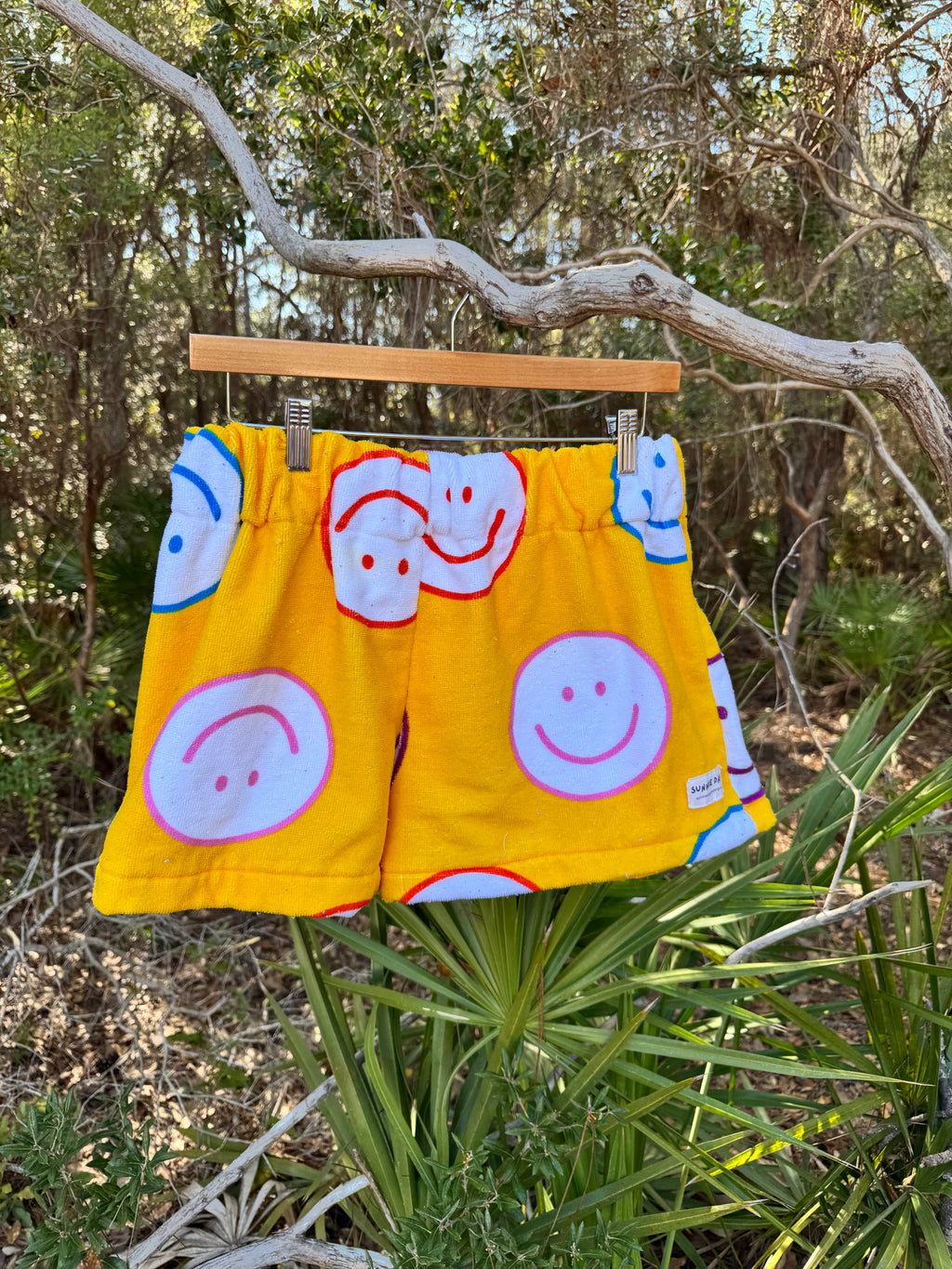 Yellow Smiley Shorts