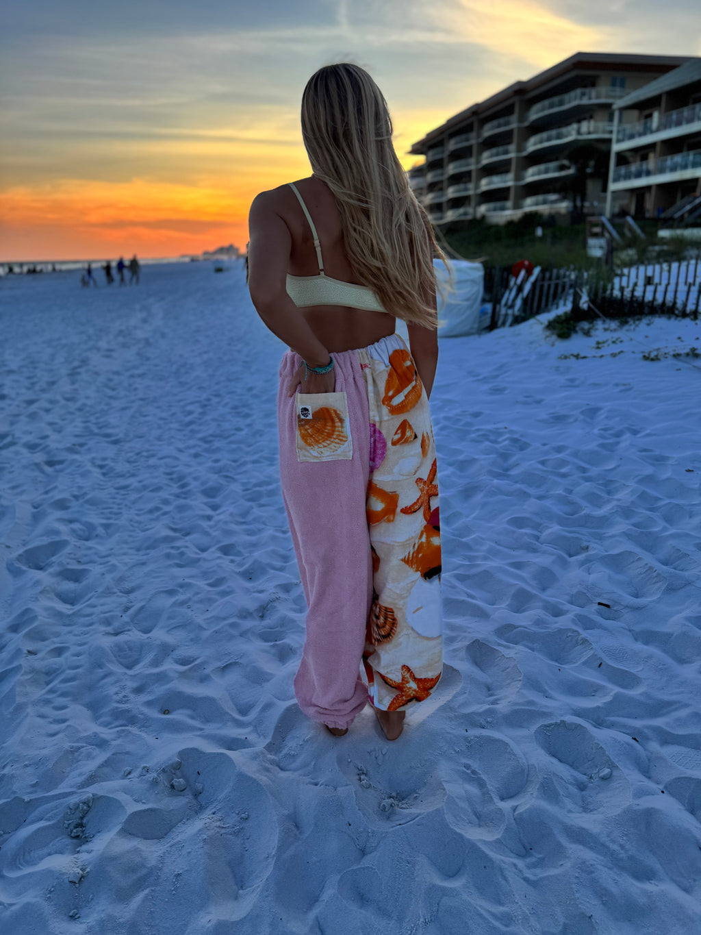 Pink Shell Towel Joggers