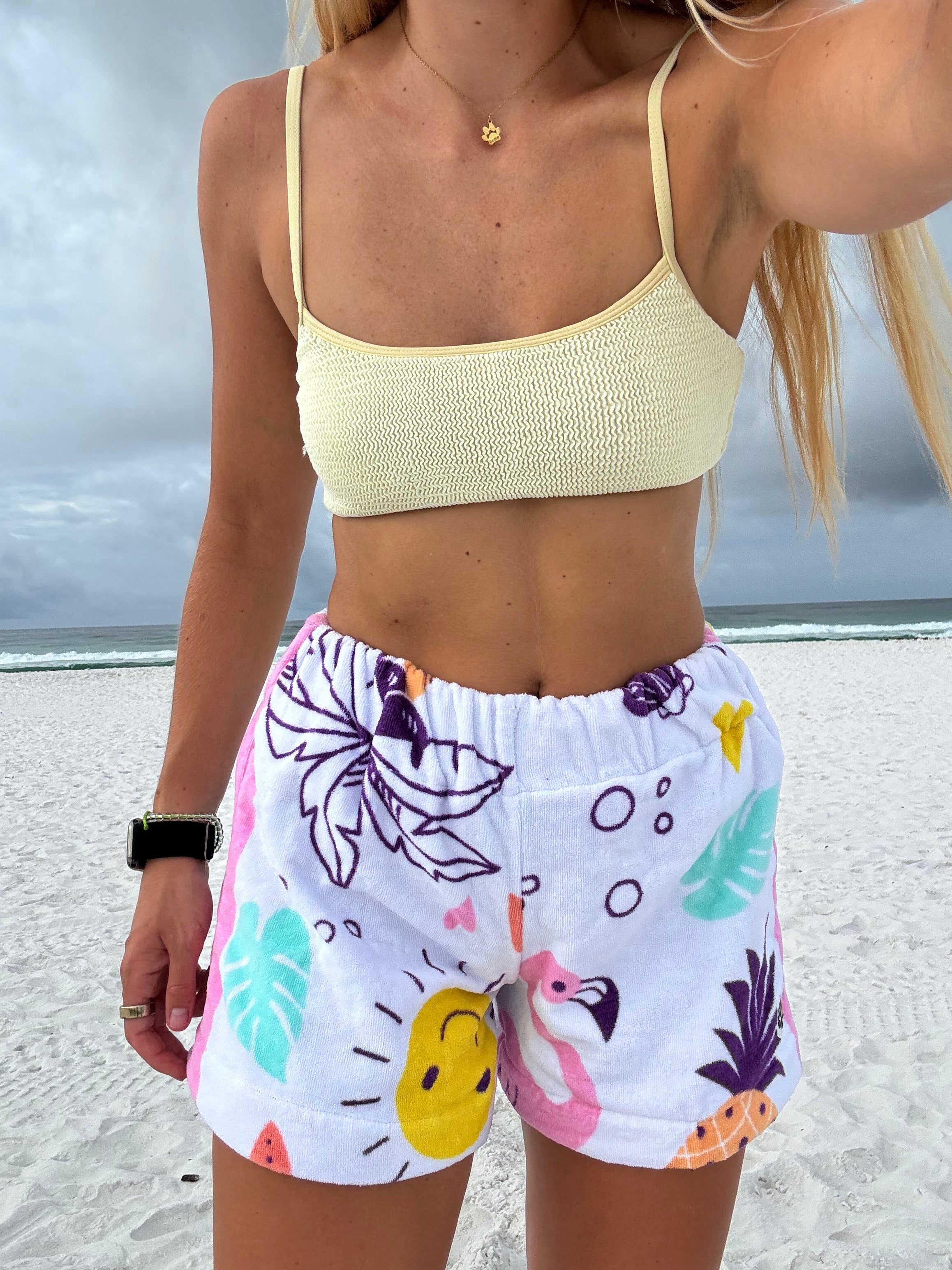 Summer Patterned Towel Shorts