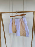 S - Yellow and White Striped Towel Shorts