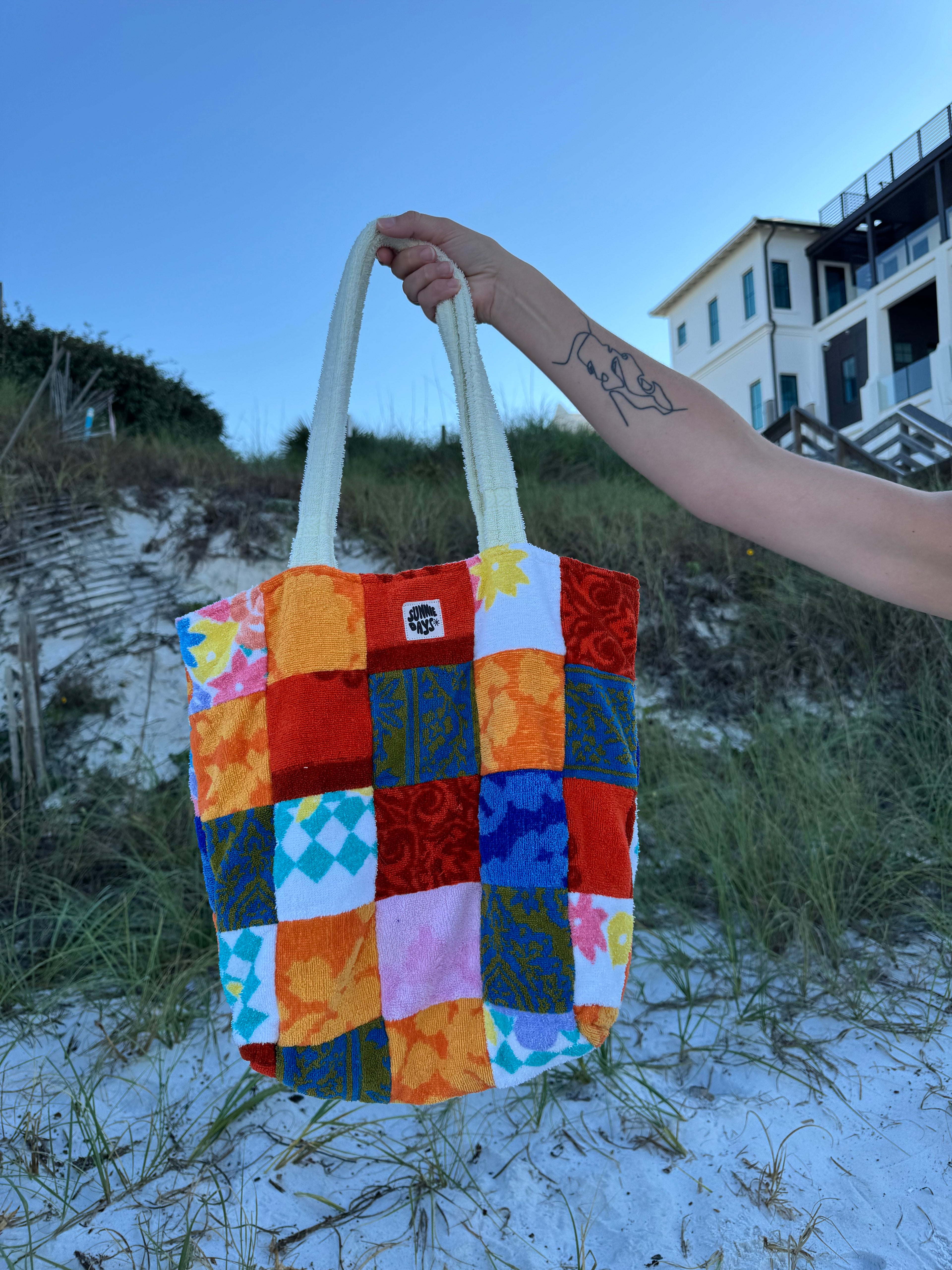 Vintage Patchwork Tote Bag