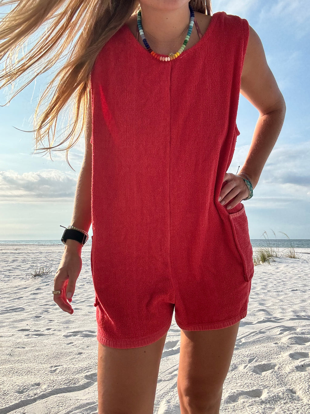 Red Towel Romper