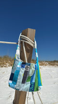 Blue Striped Purse