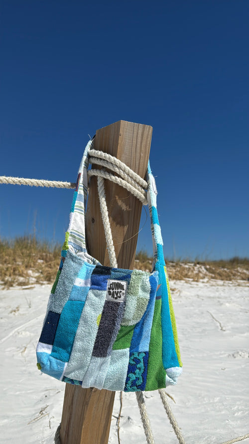 Blue Striped Purse