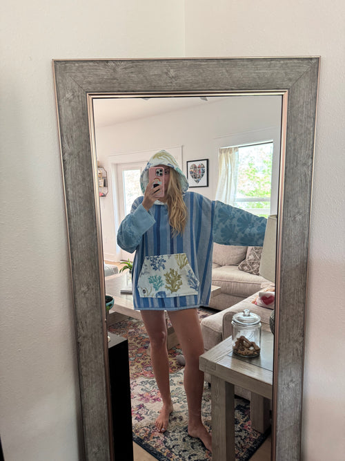 Blue Vintage Towel Hoodie