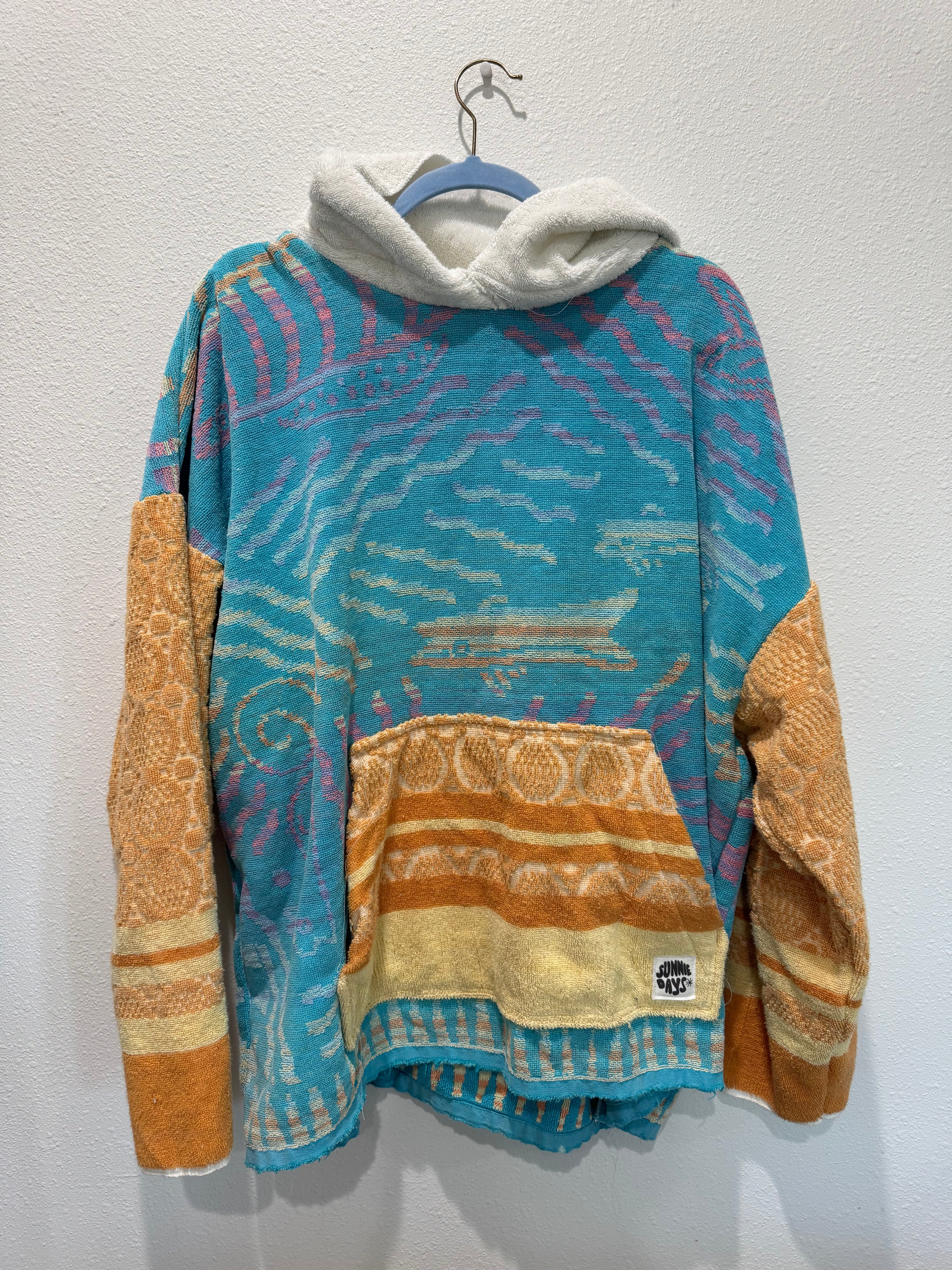 Vintage Ocean Scene Towel Hoodie