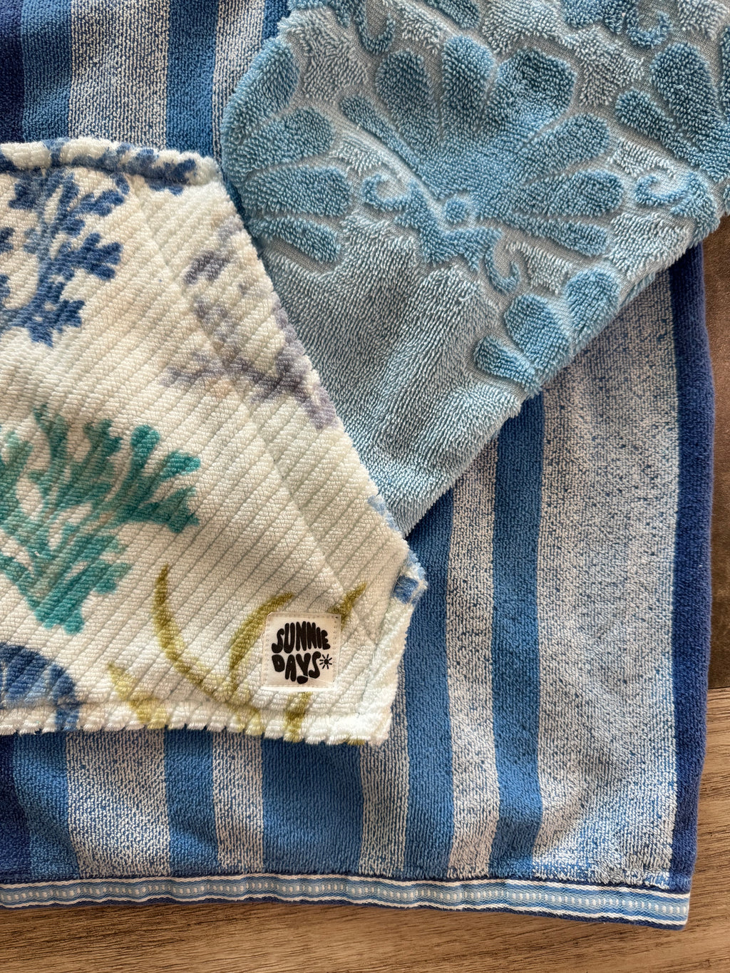 Blue Vintage Towel Hoodie