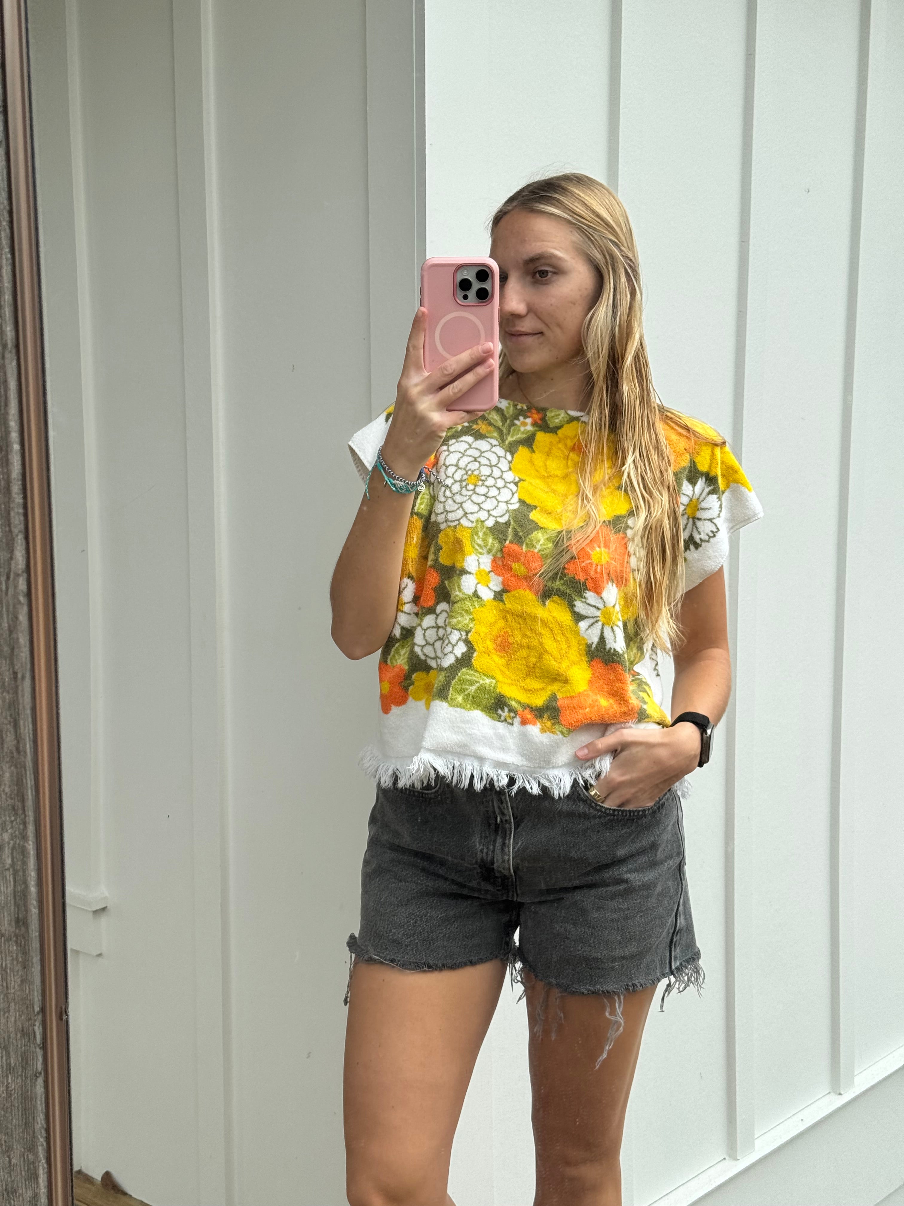 M - Floral Towel Shirt