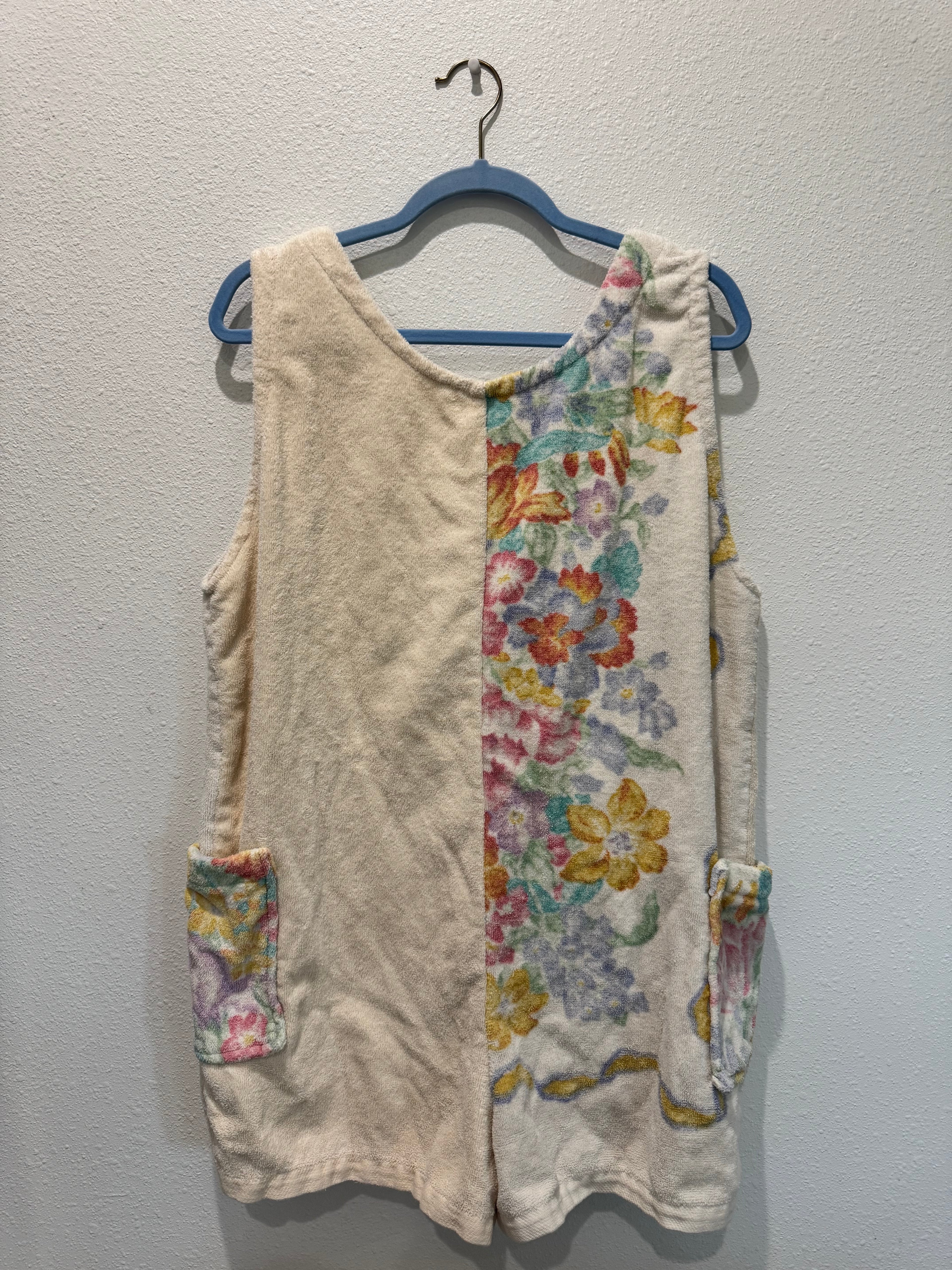 Vintage Floral Towel Romper