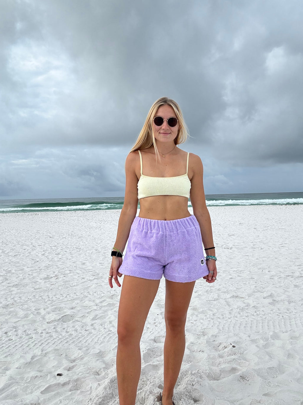 Pastel Purple Towel Shorts - S/M