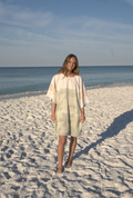Vintage Cream and Palm Tree Towel Dress
