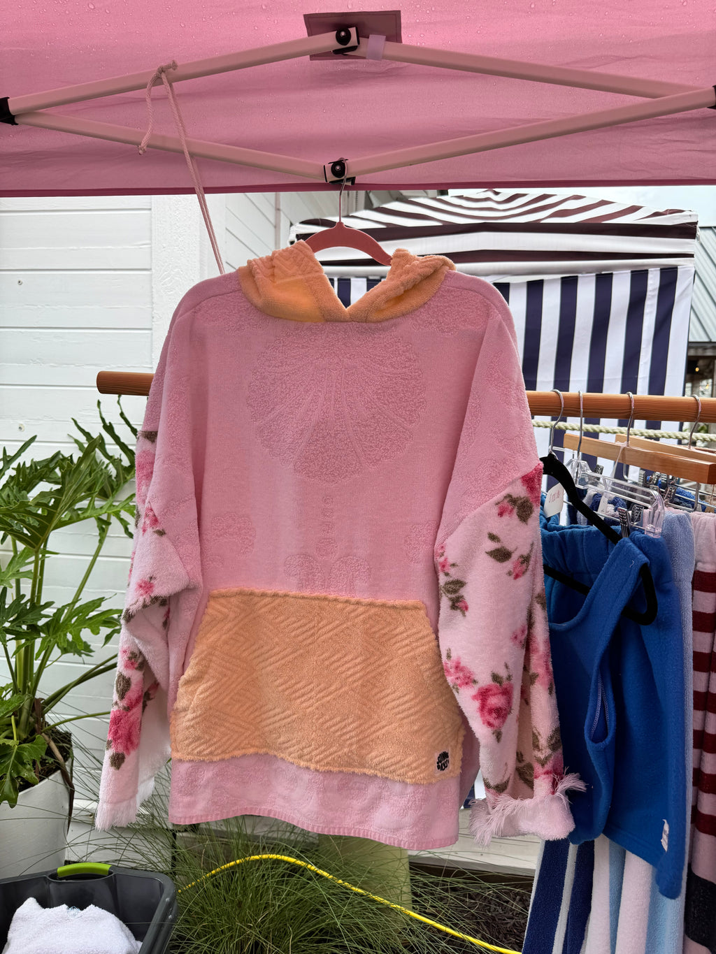 Vintage Pink and Yellow Towel Hoodie