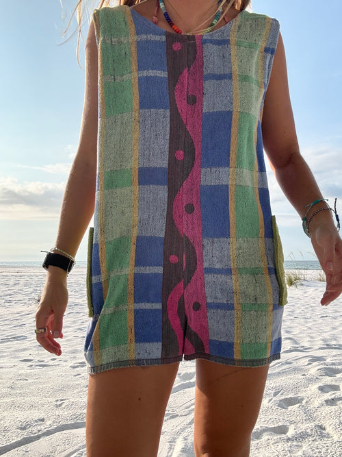 Colorful Vintage Towel Romper