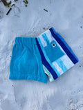 Blue-ish Striped Towel Shorts