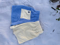 Butter Yellow and Baby Blue Towel Shorts