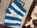 M/L blue stripped towel shorts
