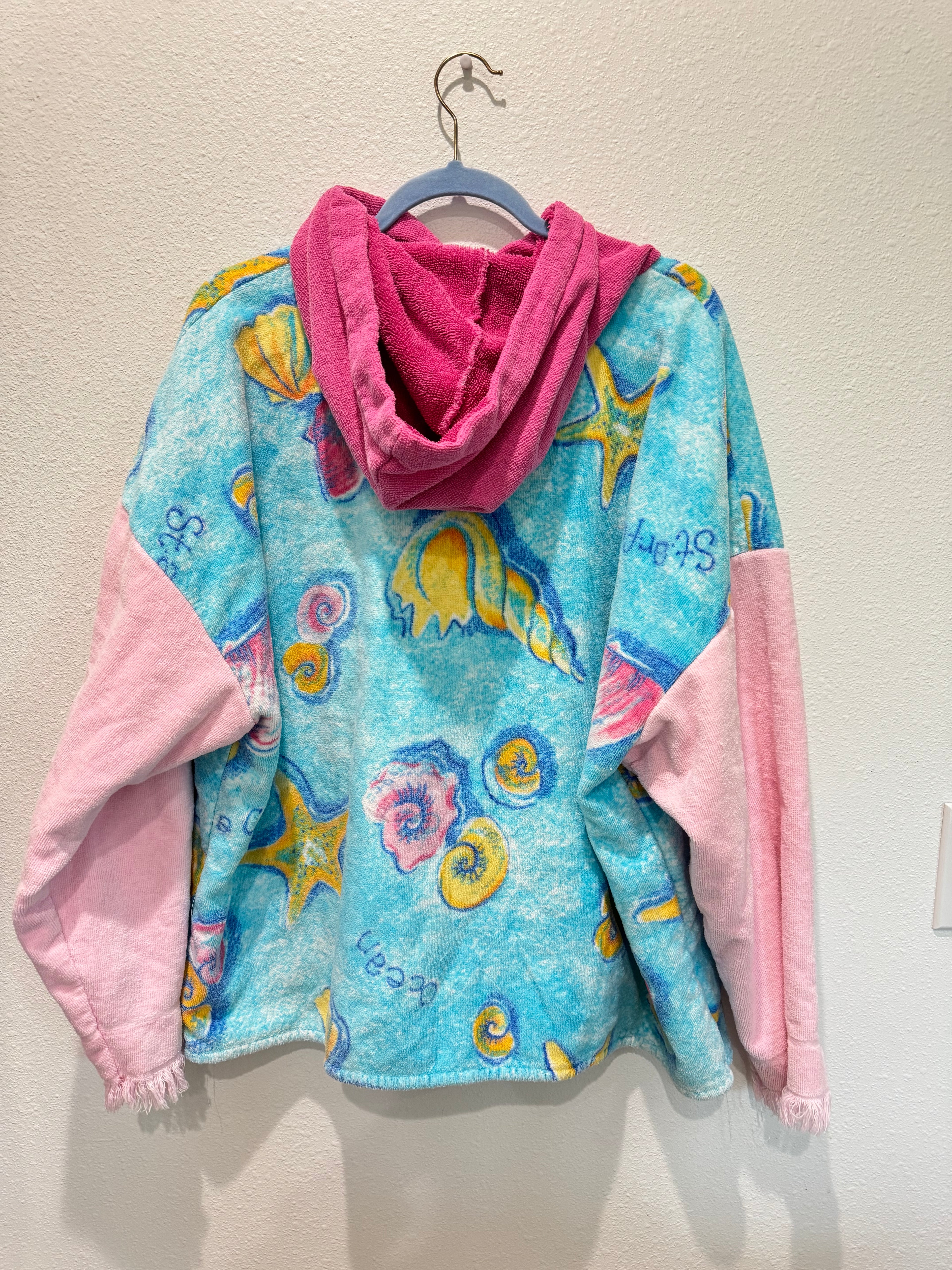 Pastel Ocean Themed Towel Hoodie
