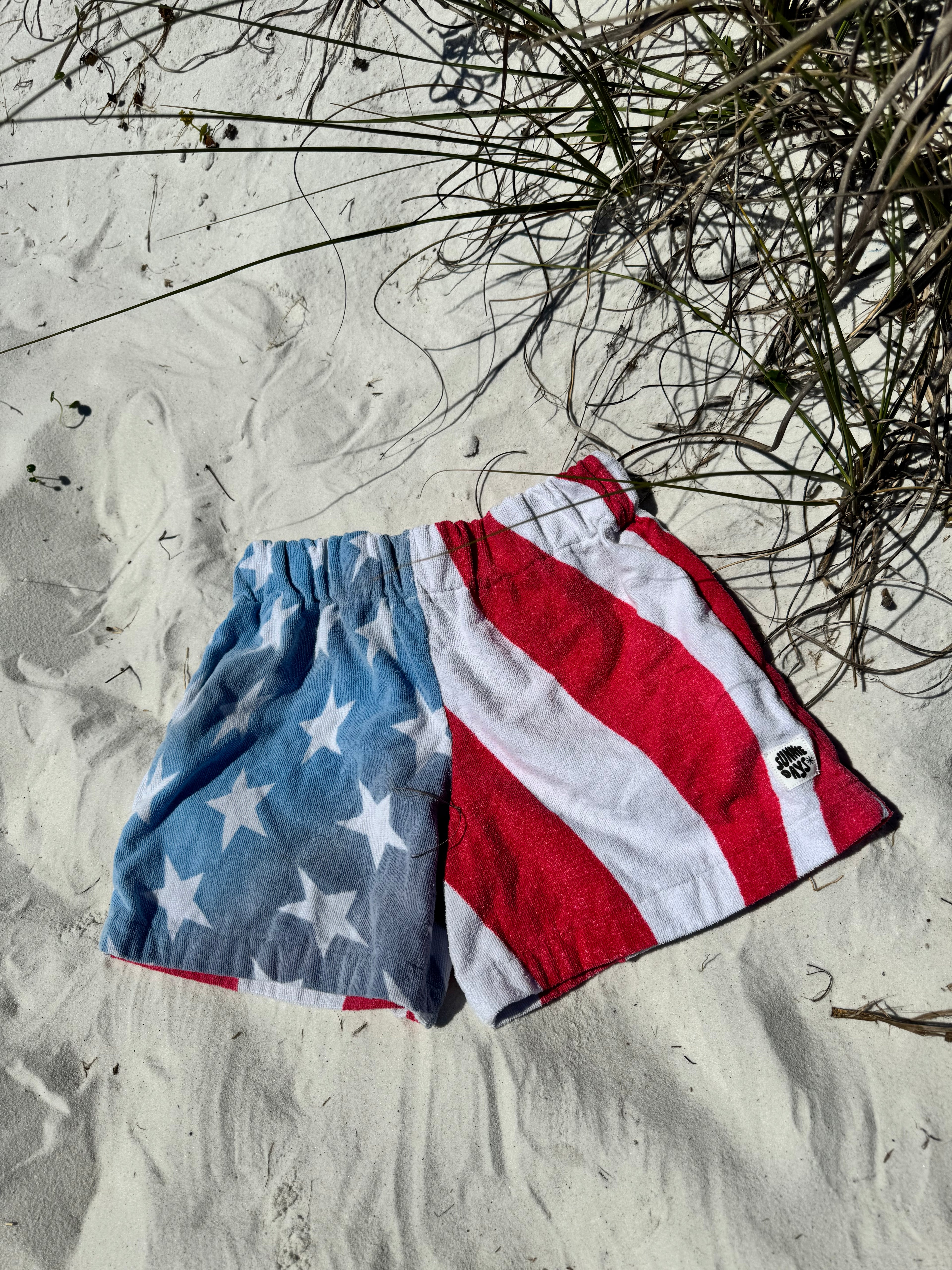 faded flag shorts