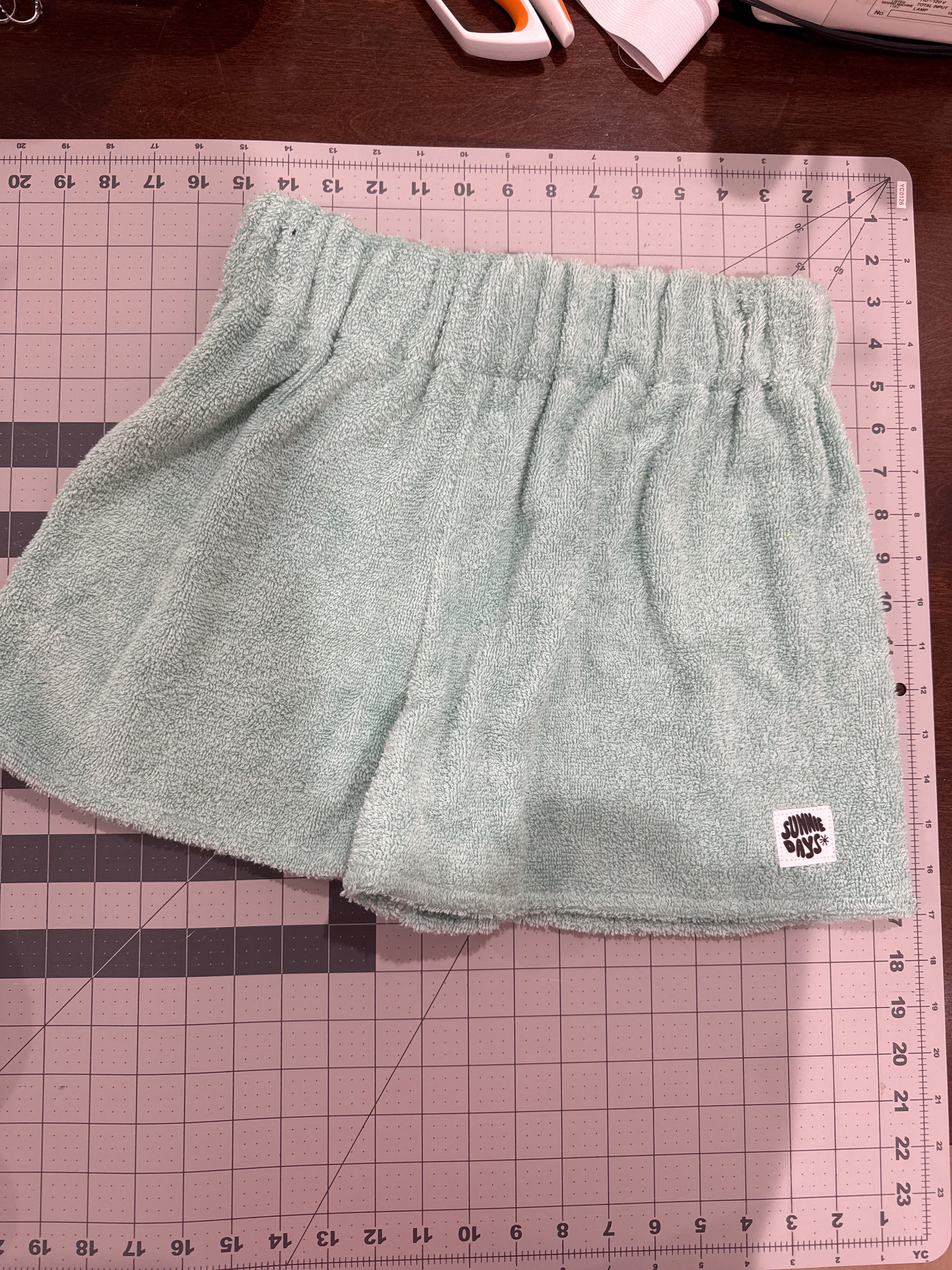 S - Mint Green Towel Shorts