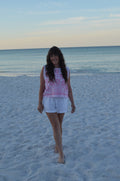 Pink Floral Towel Tank Top