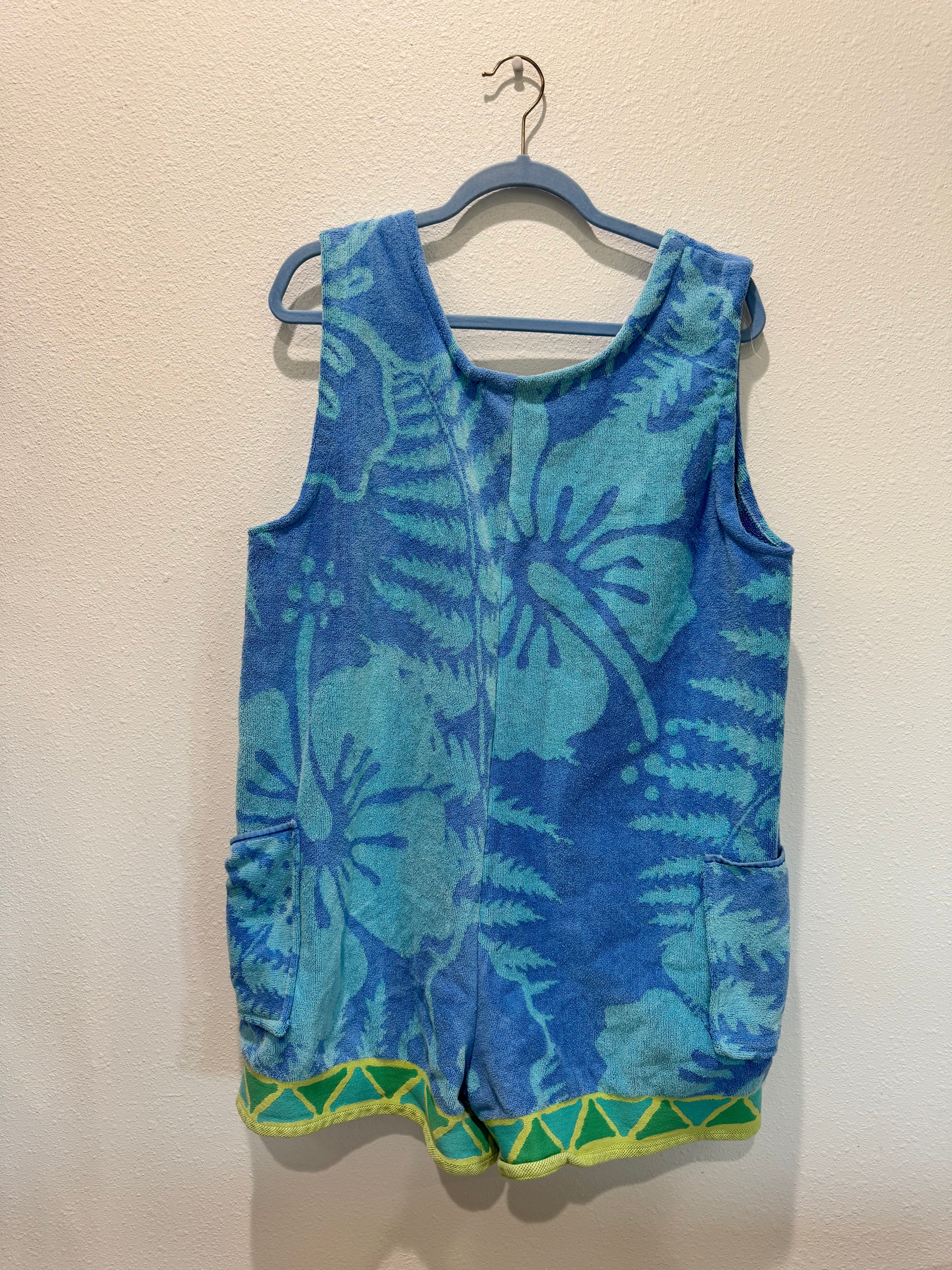 Blue Floral Romper