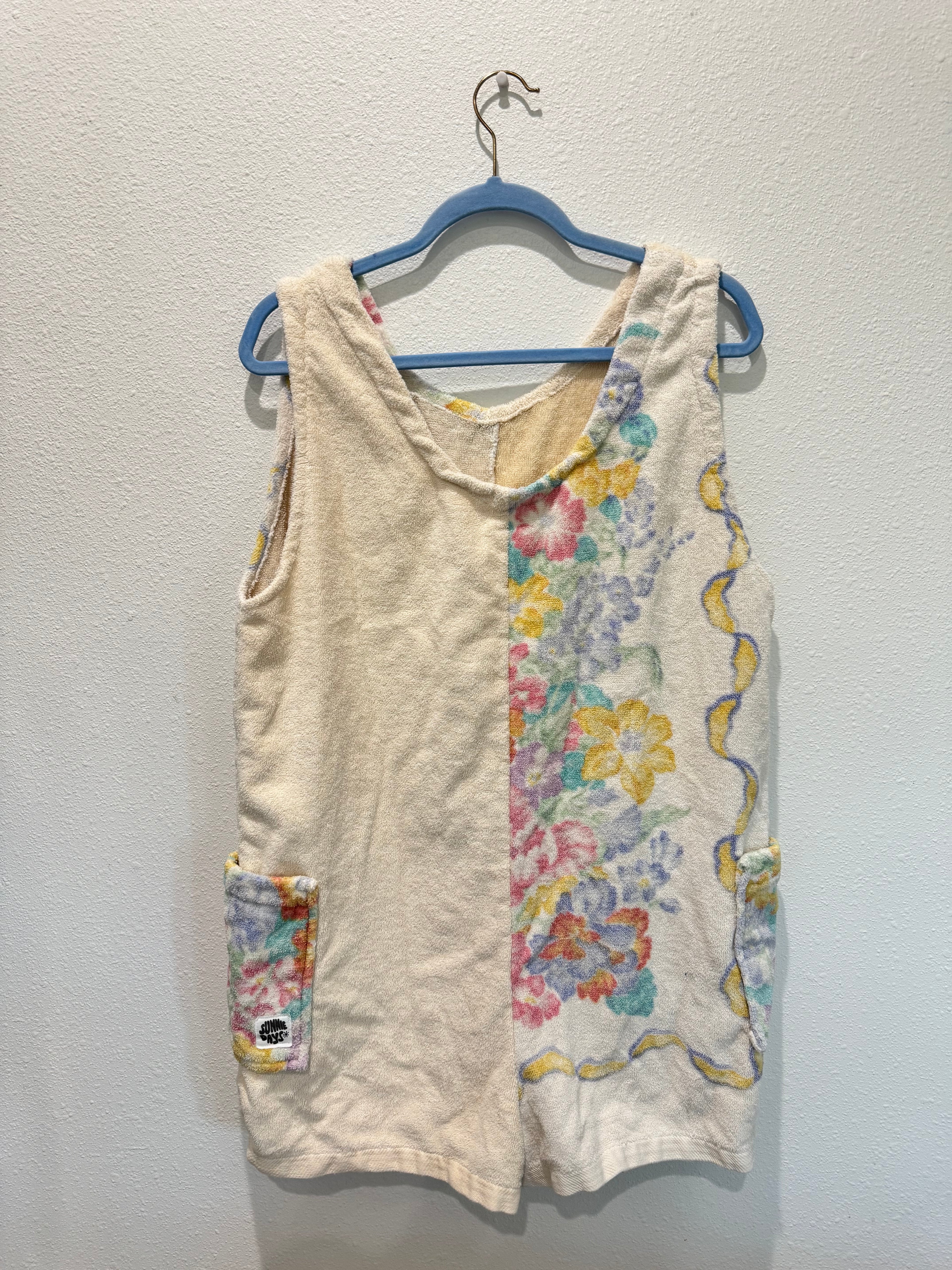Vintage Floral Towel Romper