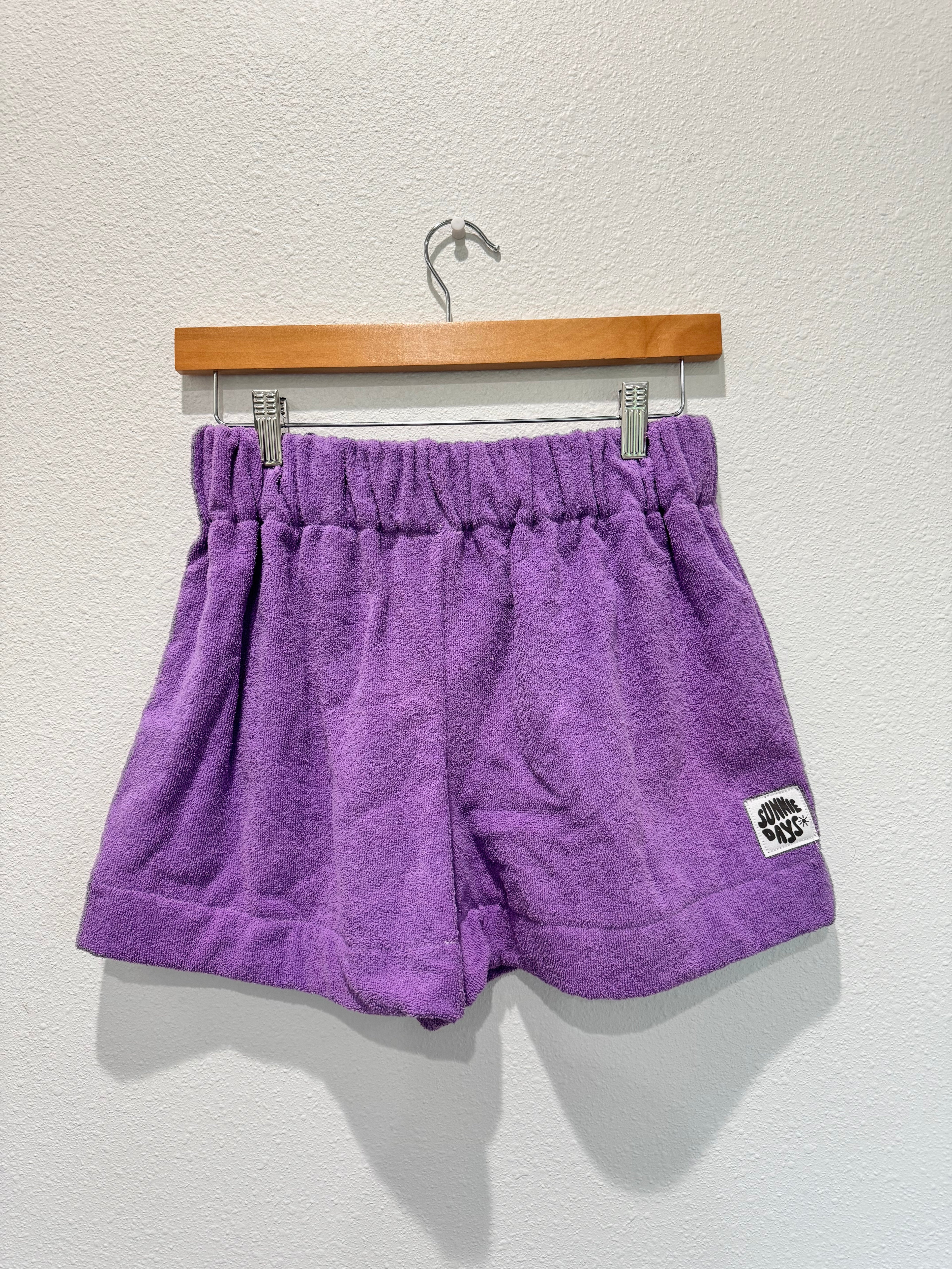 Purple Towel Shorts