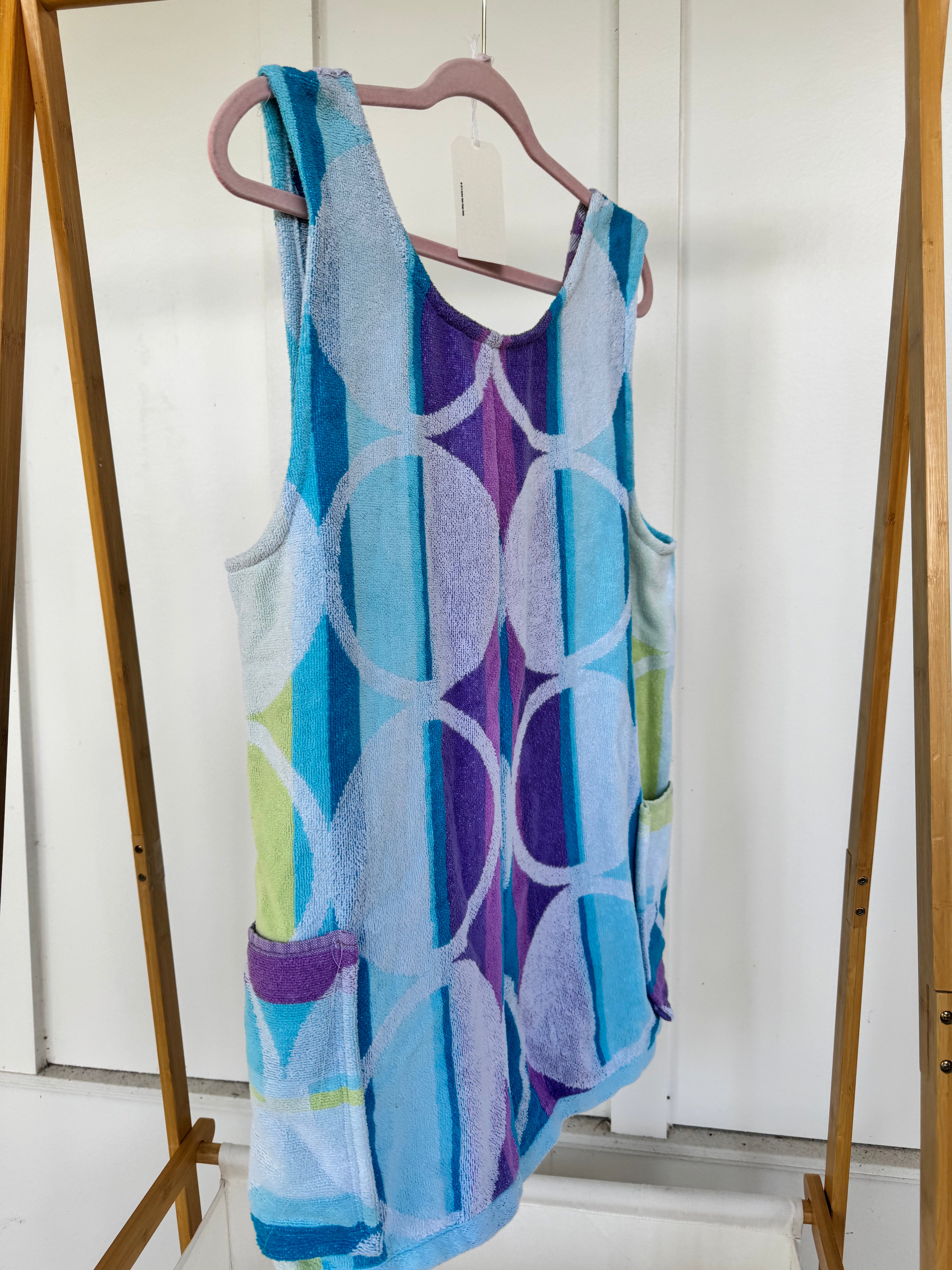 Vintage Purple-ish Towel Romper