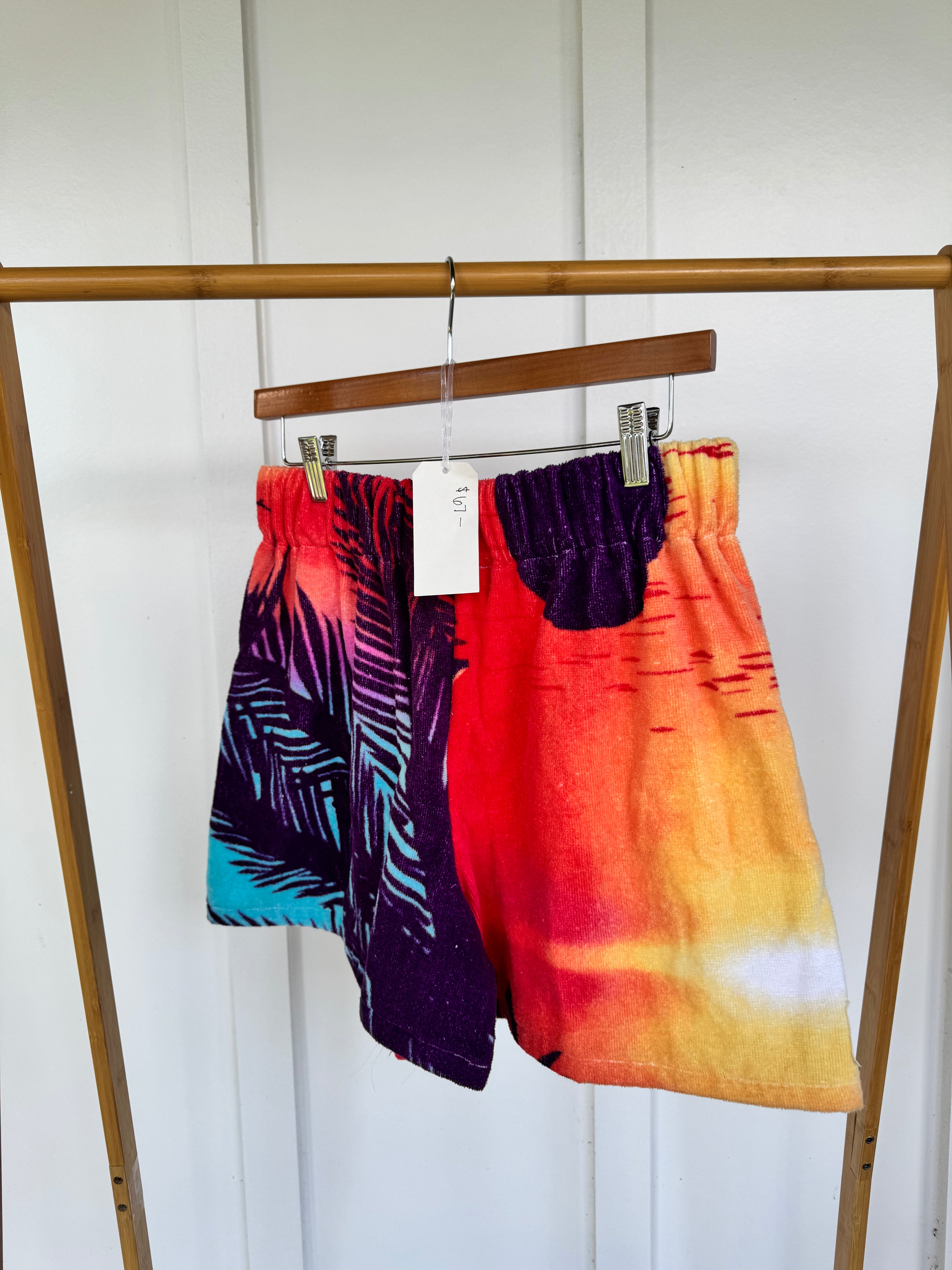Tropical Sunset Towel Shorts