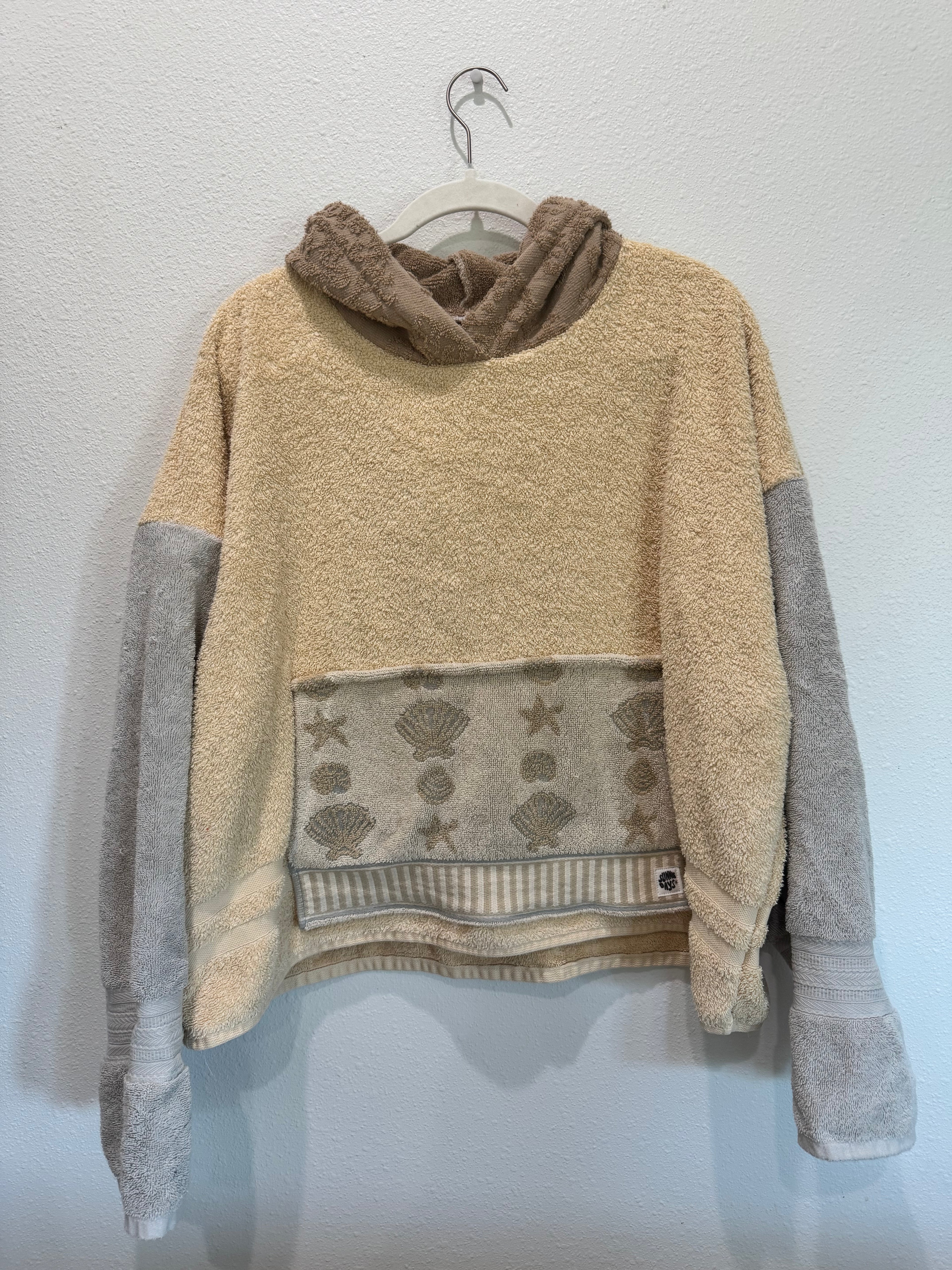 Neutral Seashell Towel Hoodie
