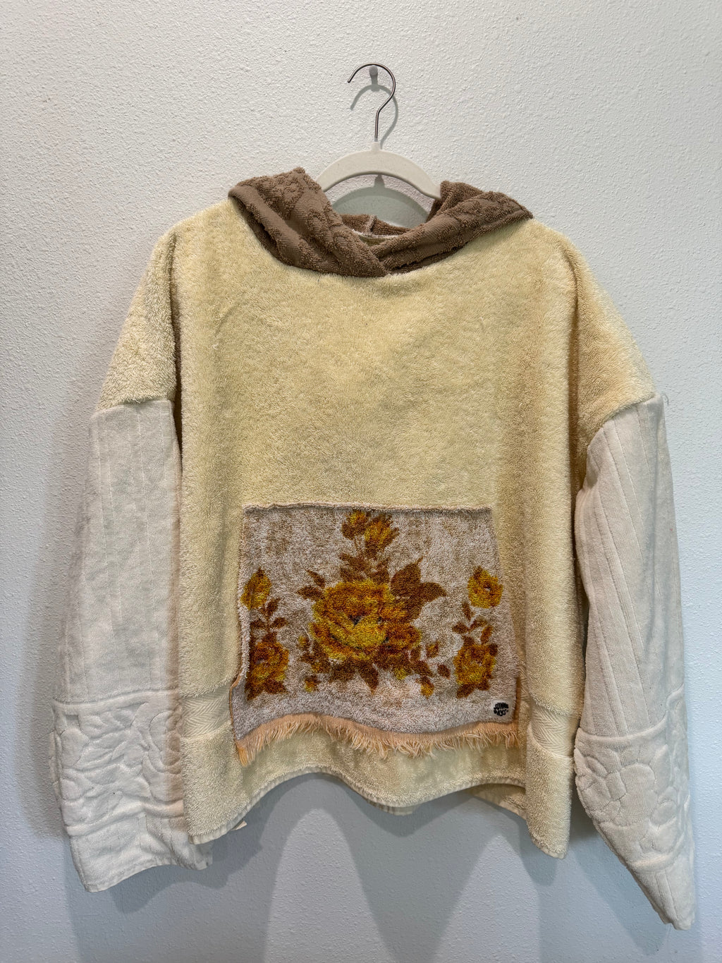 Neutral Floral Towel Hoodie