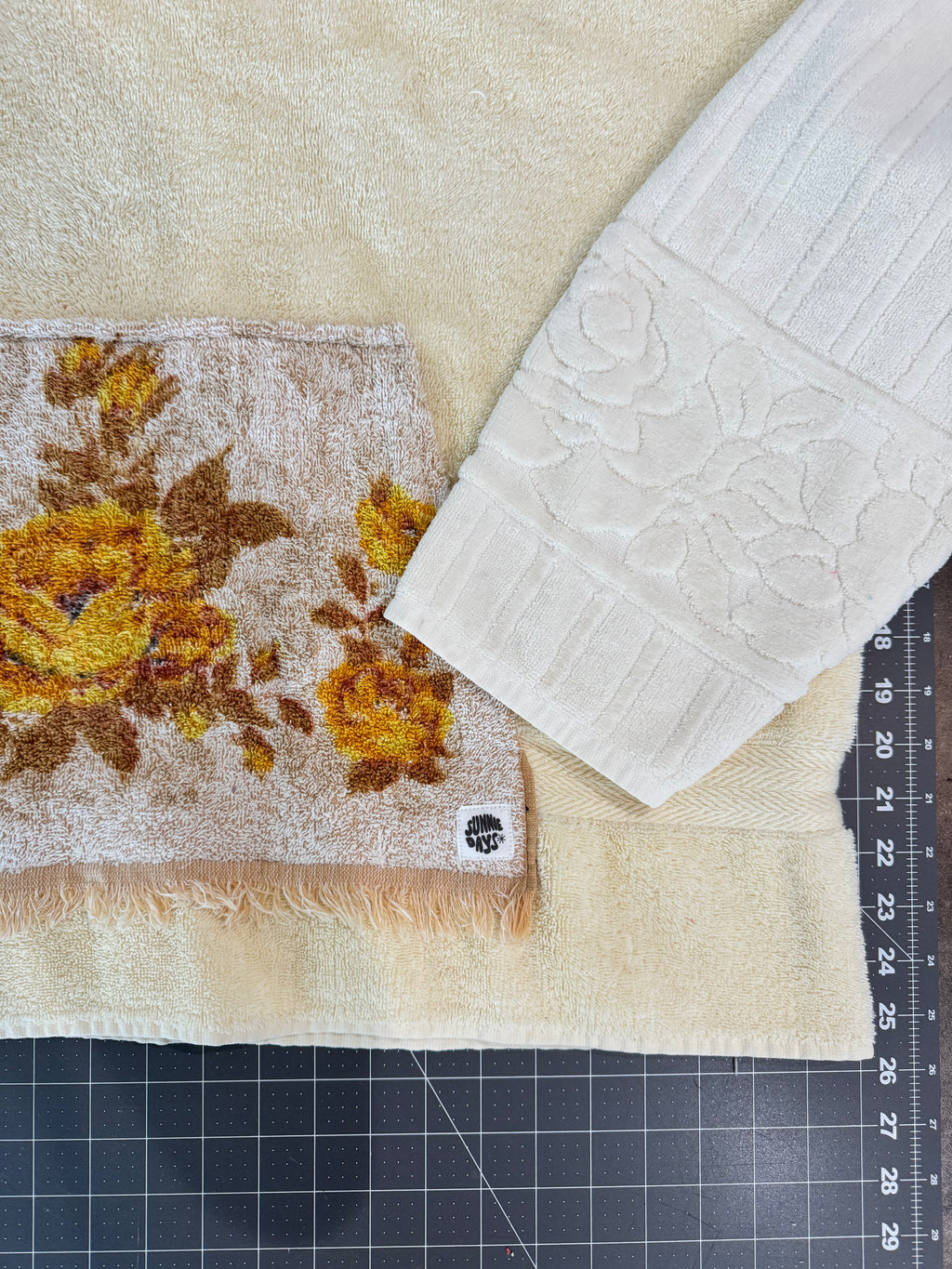 Neutral Floral Towel Hoodie