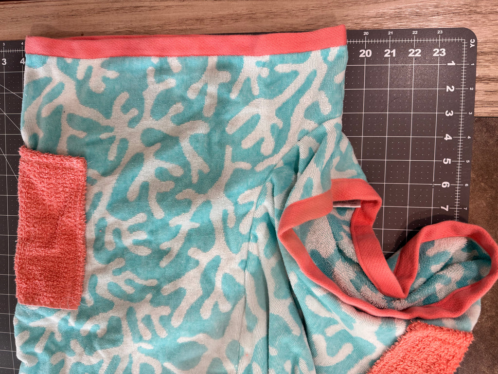 Teal Coral Towel Romper