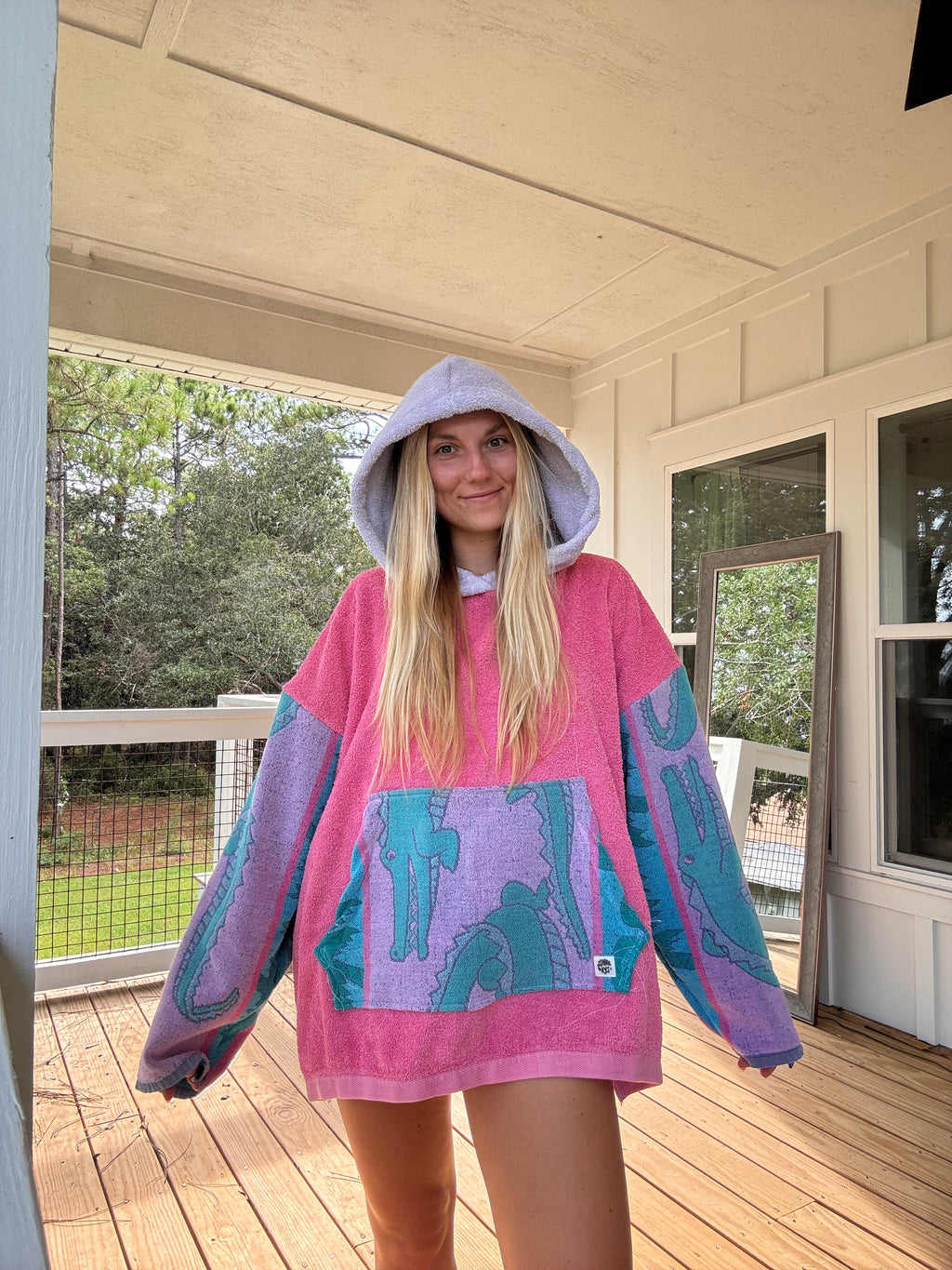 Vintage Alligator Towel Hoodie