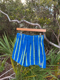 S/M - blue and green towel shorts