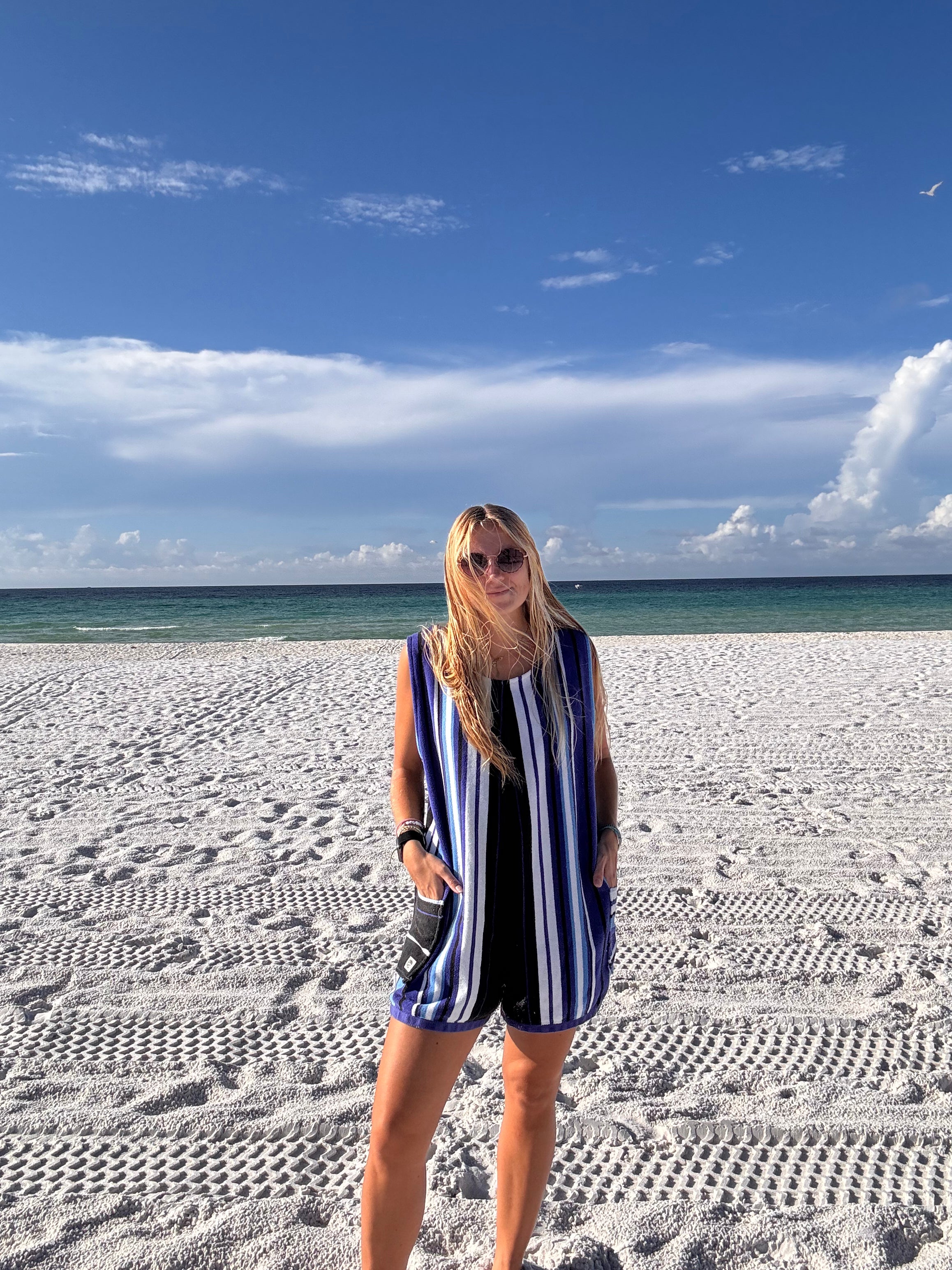 One-Size Striped Romper