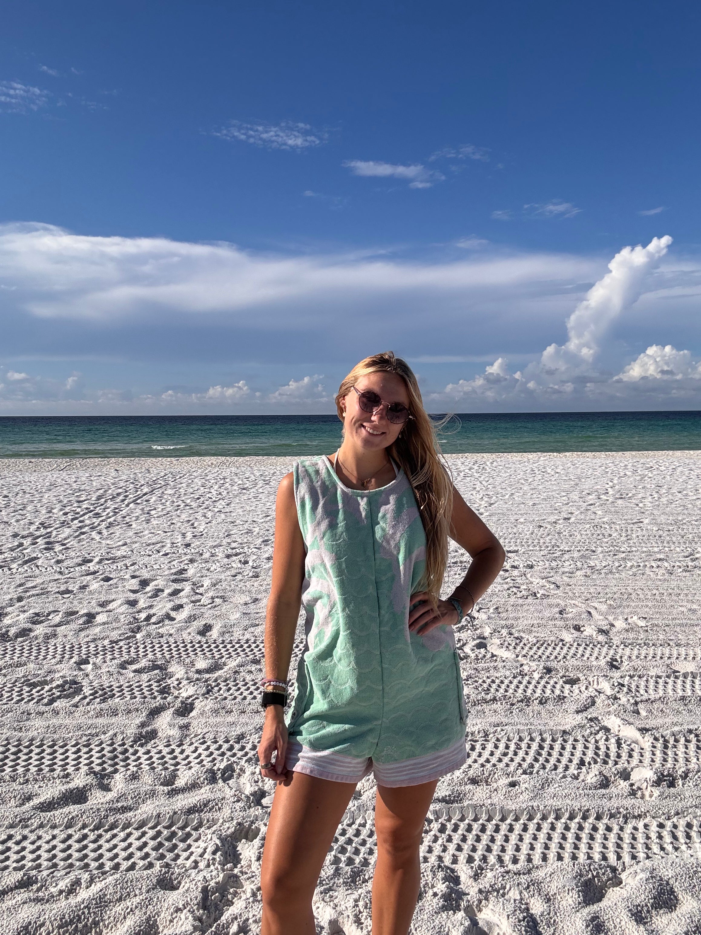 Mint Green Towel Romper