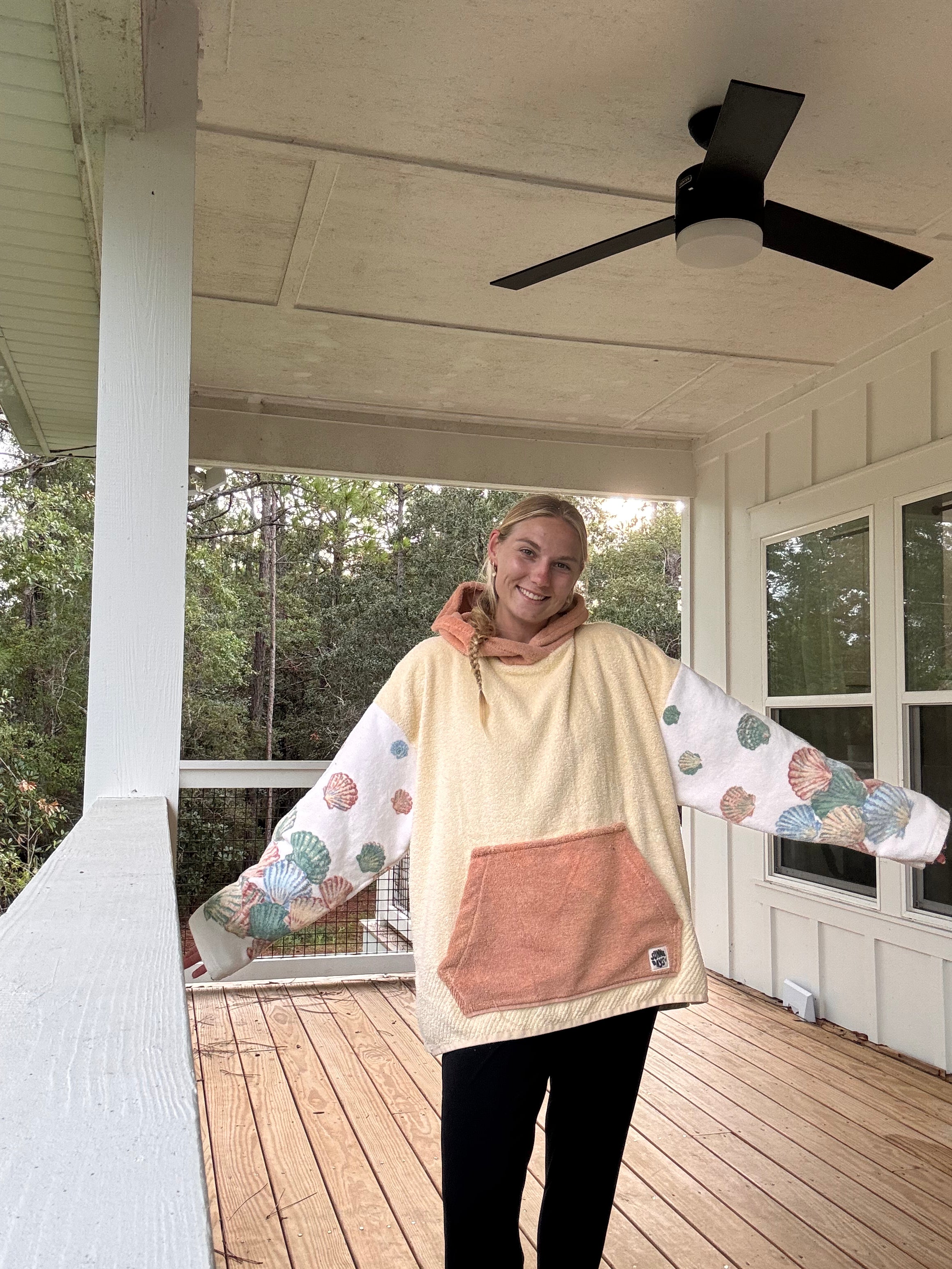 Vintage Seashell Towel Hoodie