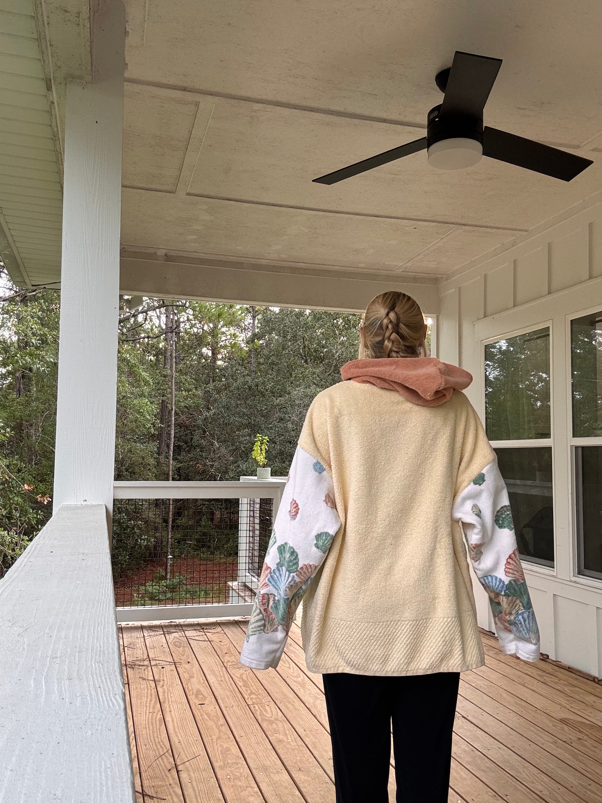 Vintage Seashell Towel Hoodie