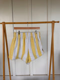 M - Cozy Yellow Striped Towel Shorts