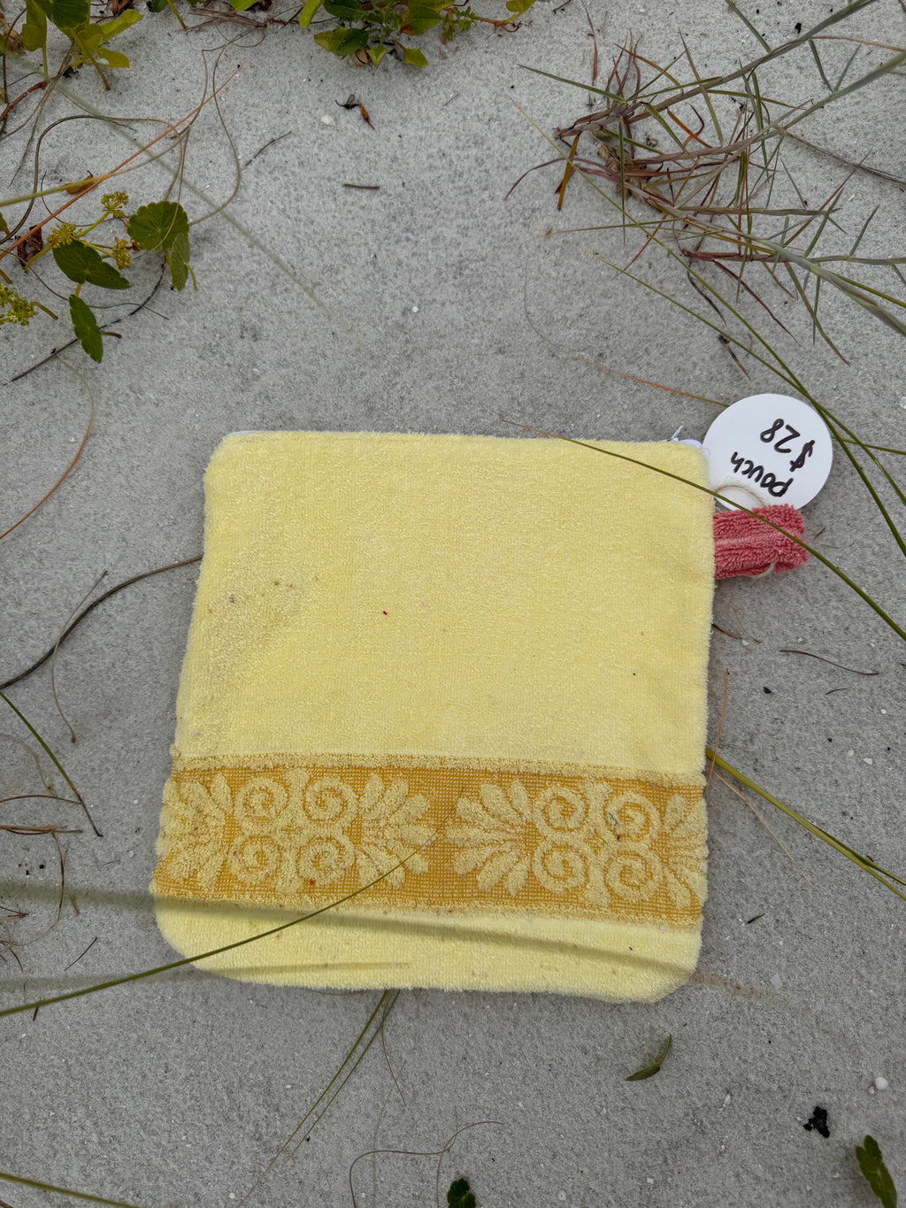Yellow Vintage Towel Pouch