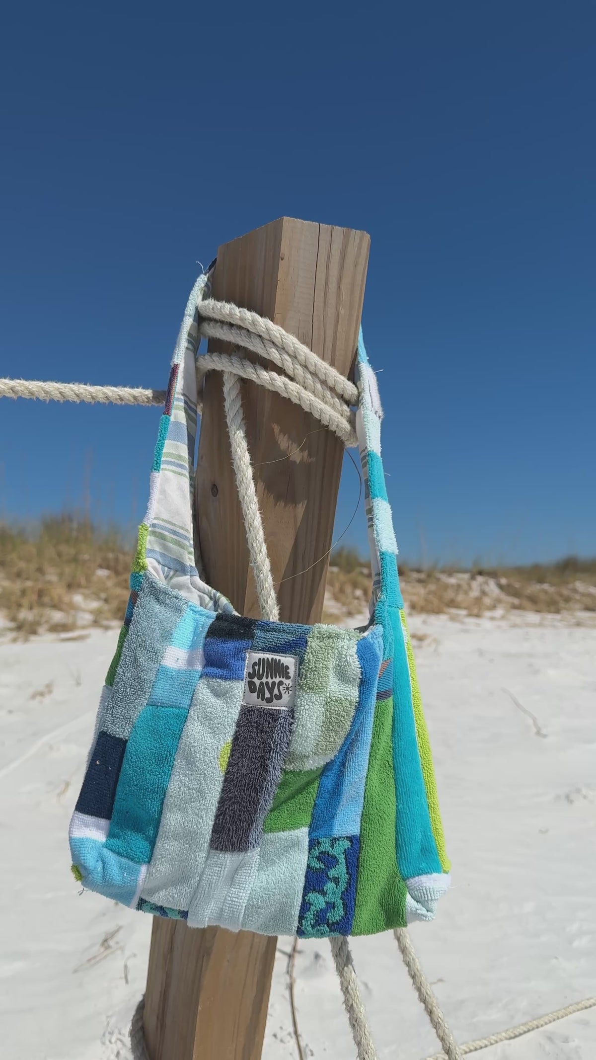Blue Striped Purse